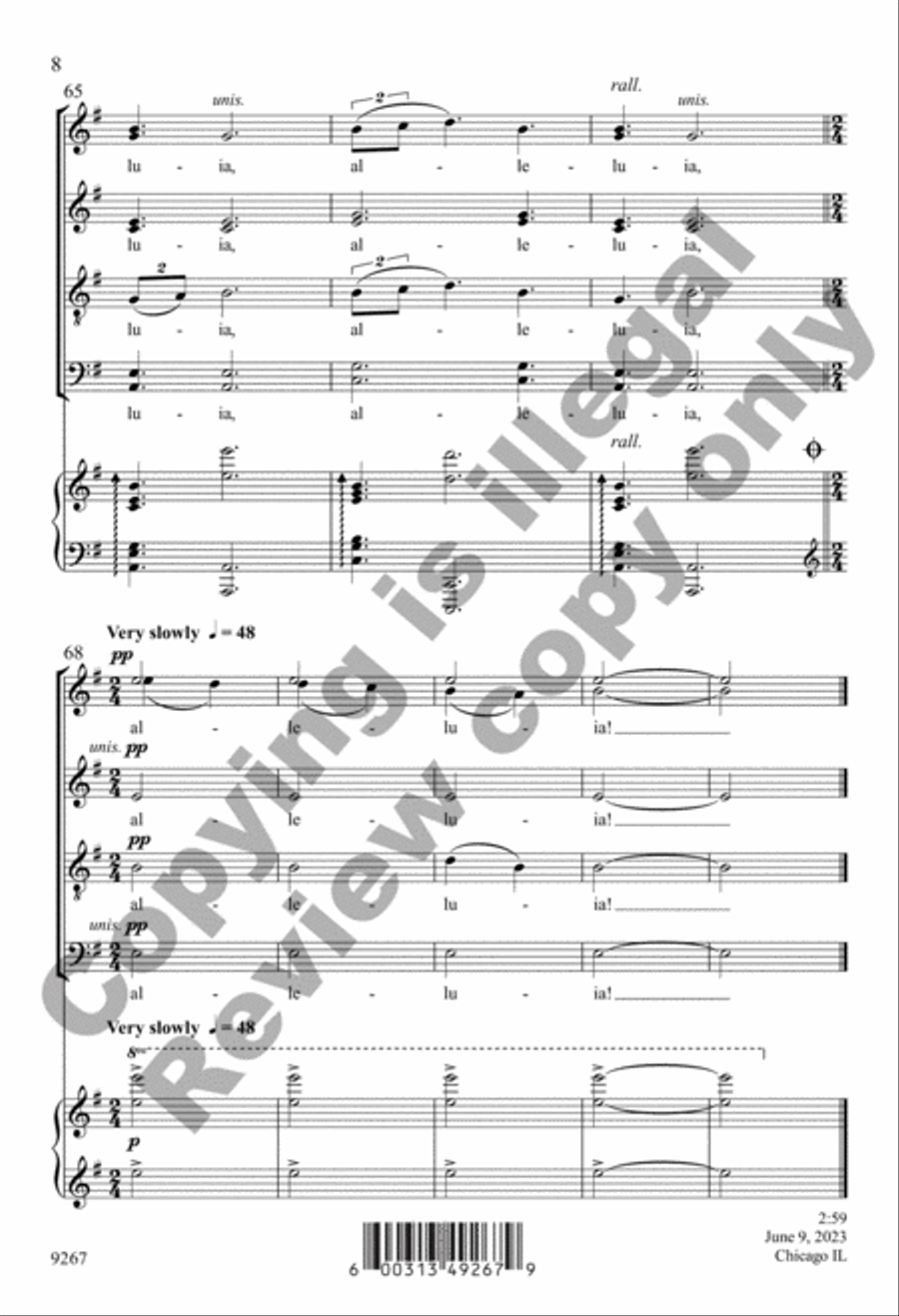 Angelus Domini (Choral Score) 4-Part scores gallery preview page 8
