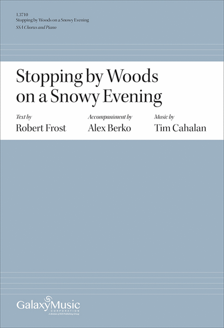 Stopping by Woods on a Snowy Evening SSA scores gallery preview page 1