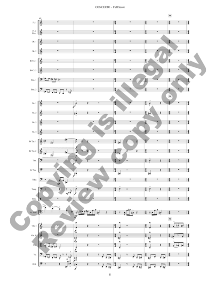 Cello Concerto No. 1 (Additional Full Score) Orchestra scores gallery preview page 12