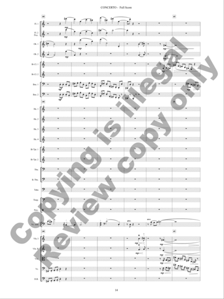 Cello Concerto No. 1 (Additional Full Score) Orchestra scores gallery preview page 15