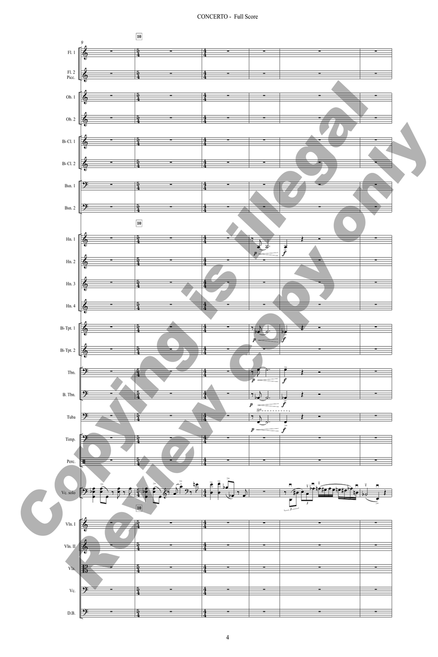 Cello Concerto No. 1 (Additional Full Score) Orchestra scores gallery preview page 5