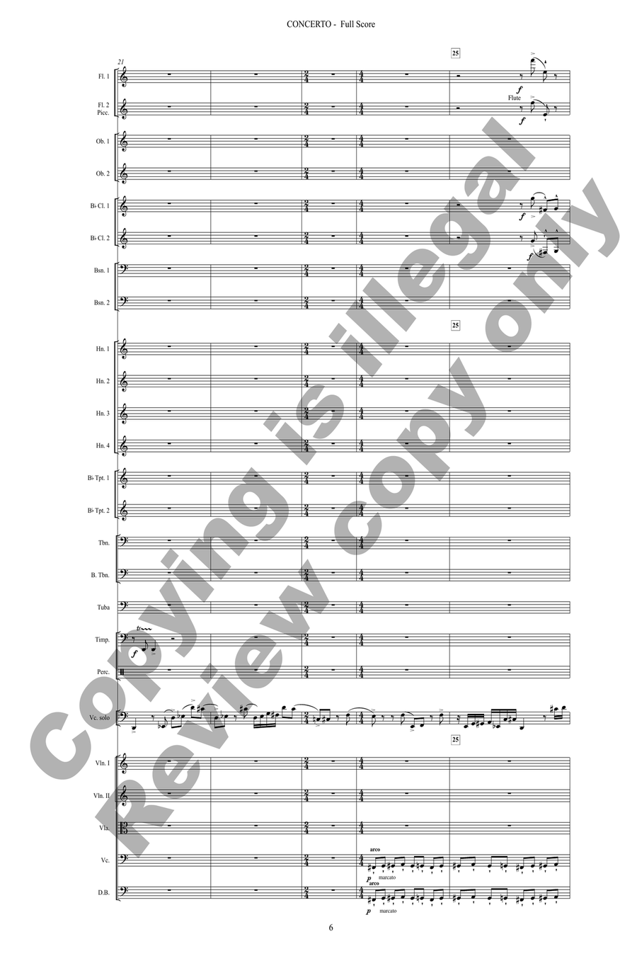 Cello Concerto No. 1 (Additional Full Score) Orchestra scores gallery preview page 7
