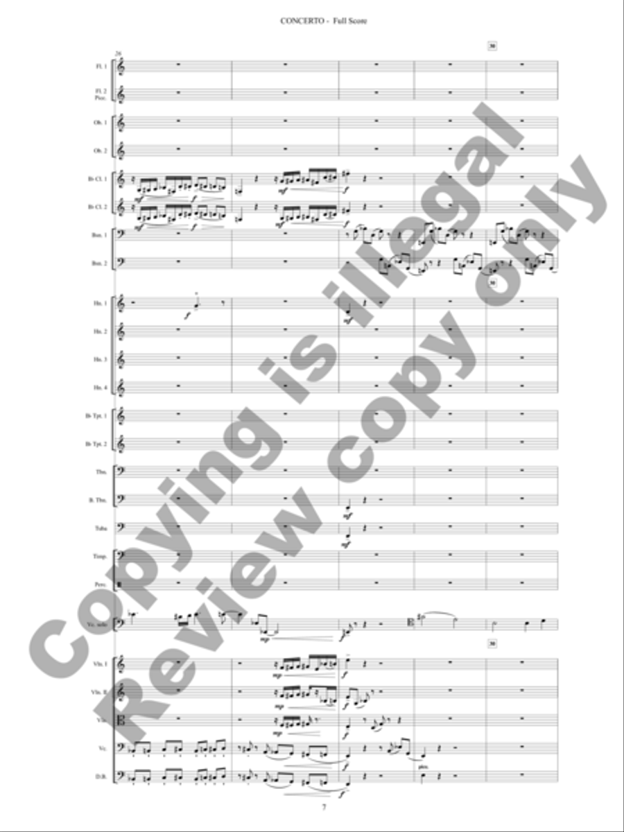 Cello Concerto No. 1 (Additional Full Score) Orchestra scores gallery preview page 8