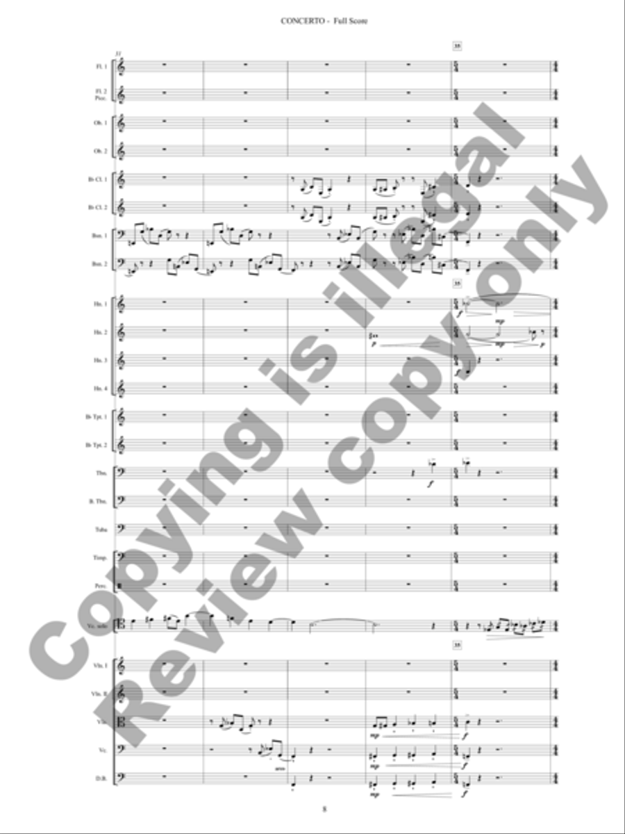 Cello Concerto No. 1 (Additional Full Score) Orchestra scores gallery preview page 9