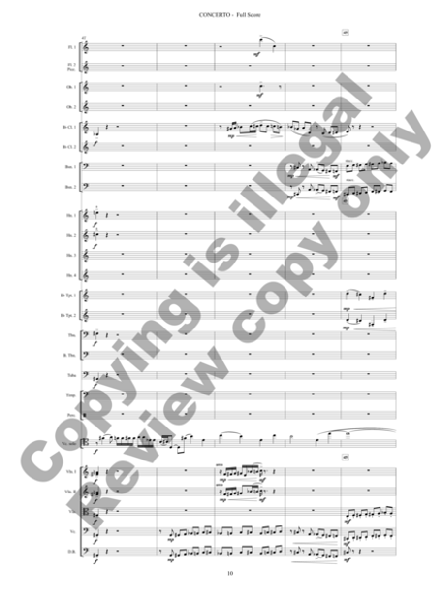 Cello Concerto No. 1 (Additional Full Score) Orchestra scores gallery preview page 11