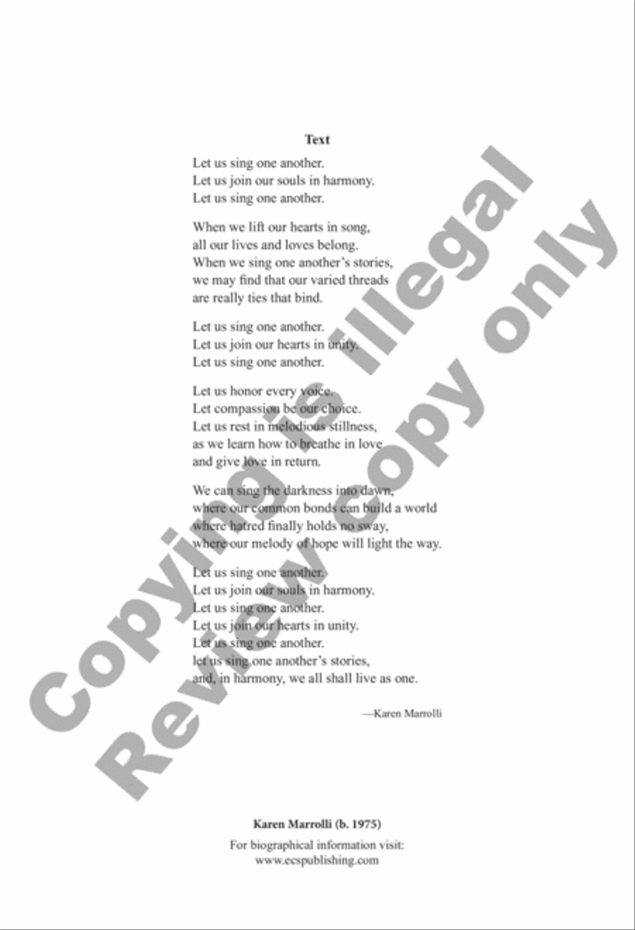 Let Us Sing One Another Let Us Sing One Another 4-Part scores gallery preview page 2