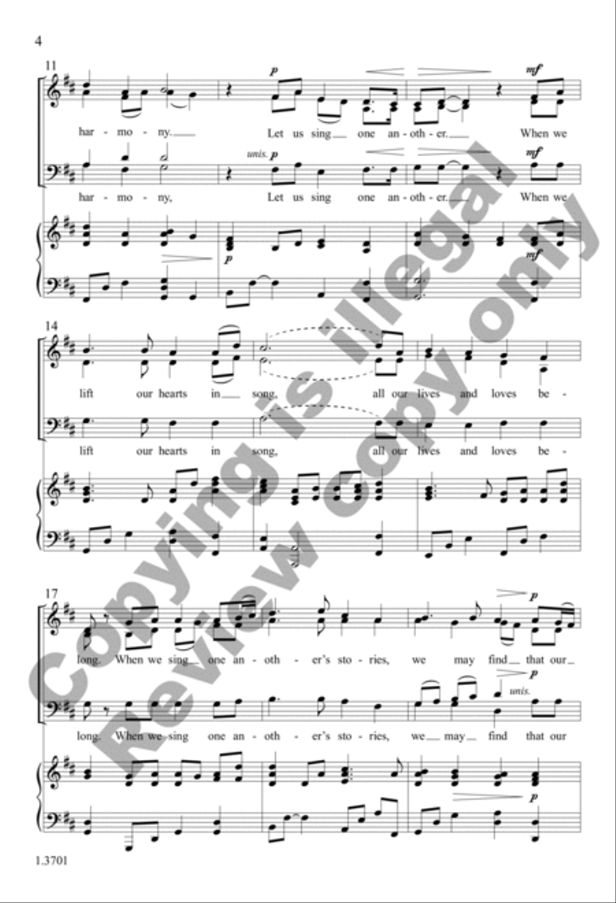 Let Us Sing One Another Let Us Sing One Another 4-Part scores gallery preview page 4