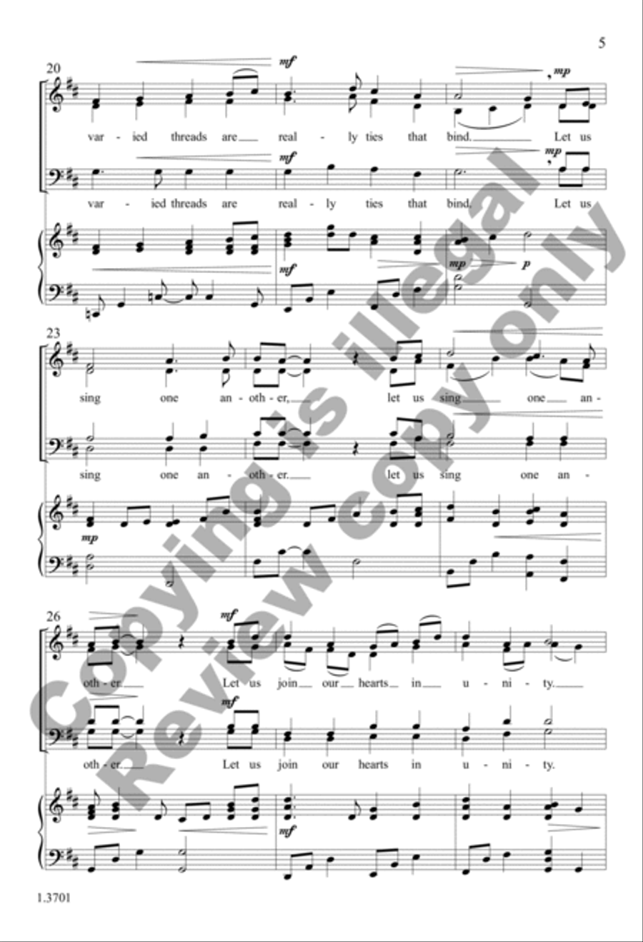 Let Us Sing One Another Let Us Sing One Another 4-Part scores gallery preview page 5