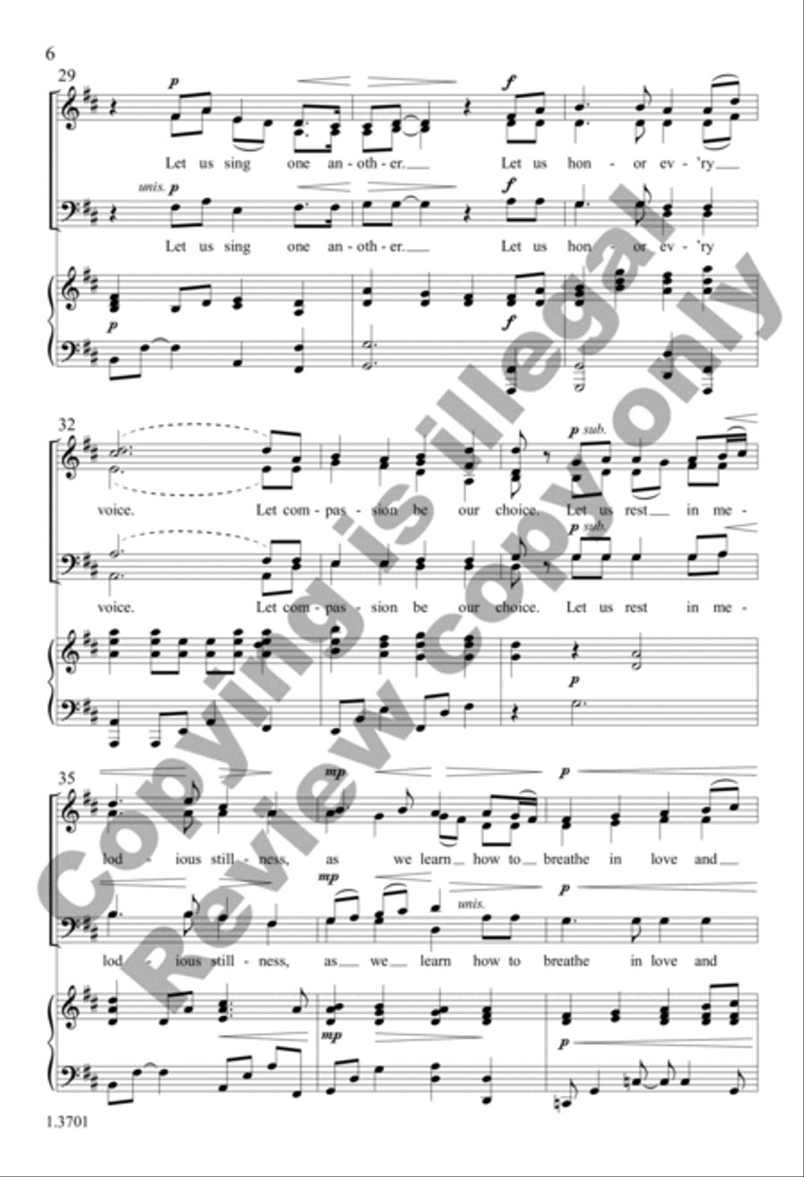 Let Us Sing One Another Let Us Sing One Another 4-Part scores gallery preview page 6