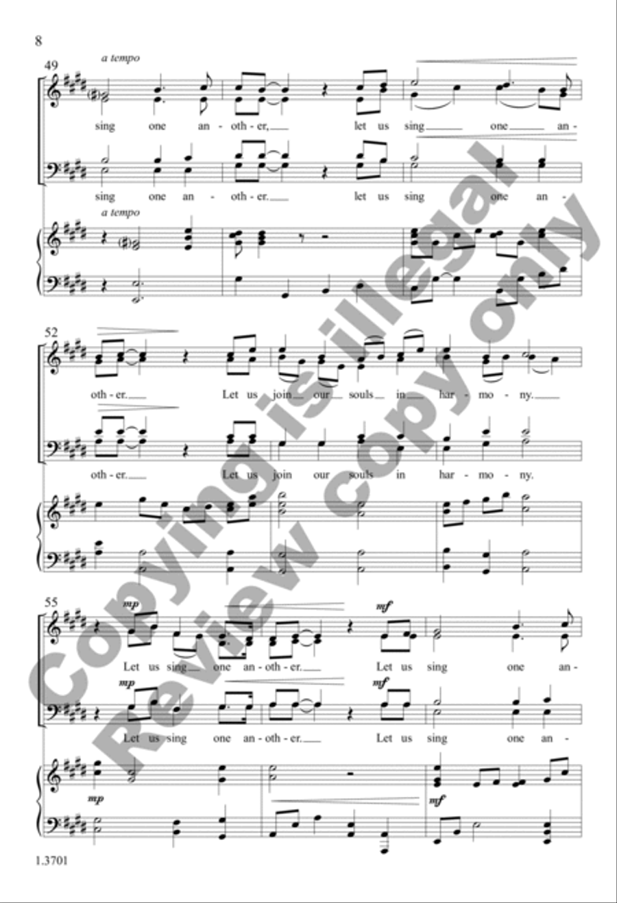 Let Us Sing One Another Let Us Sing One Another 4-Part scores gallery preview page 8