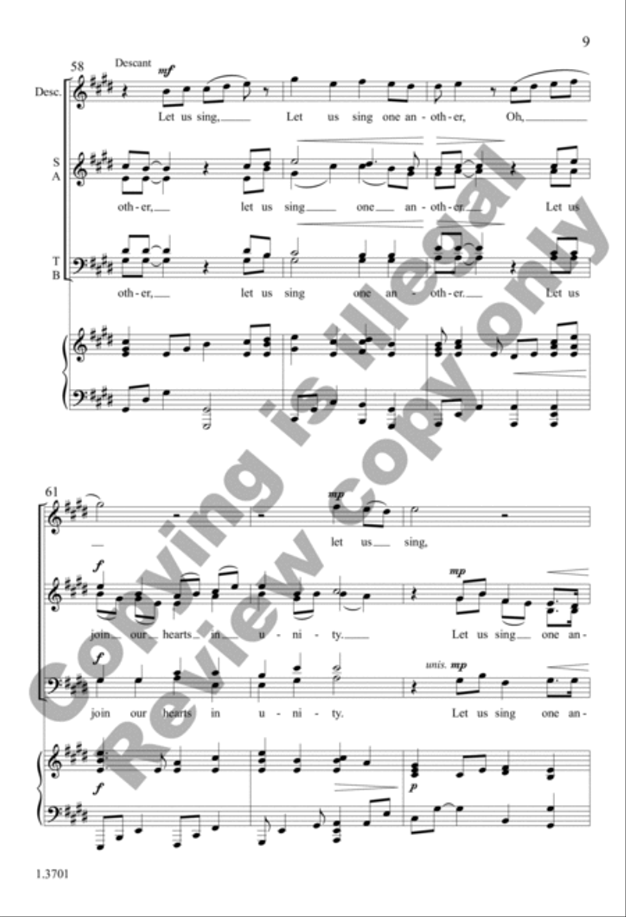 Let Us Sing One Another Let Us Sing One Another 4-Part scores gallery preview page 9