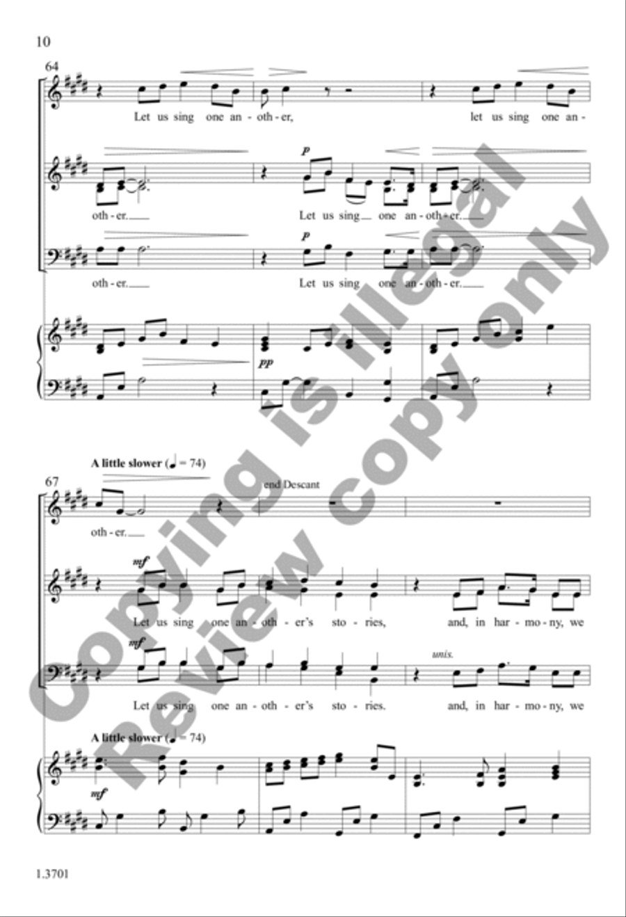 Let Us Sing One Another Let Us Sing One Another 4-Part scores gallery preview page 10