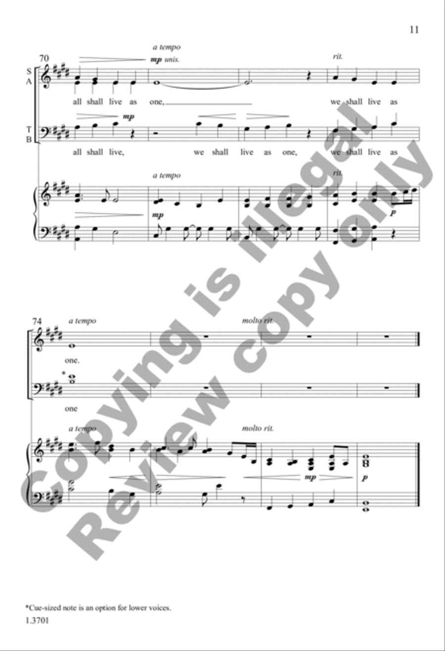 Let Us Sing One Another Let Us Sing One Another 4-Part scores gallery preview page 11