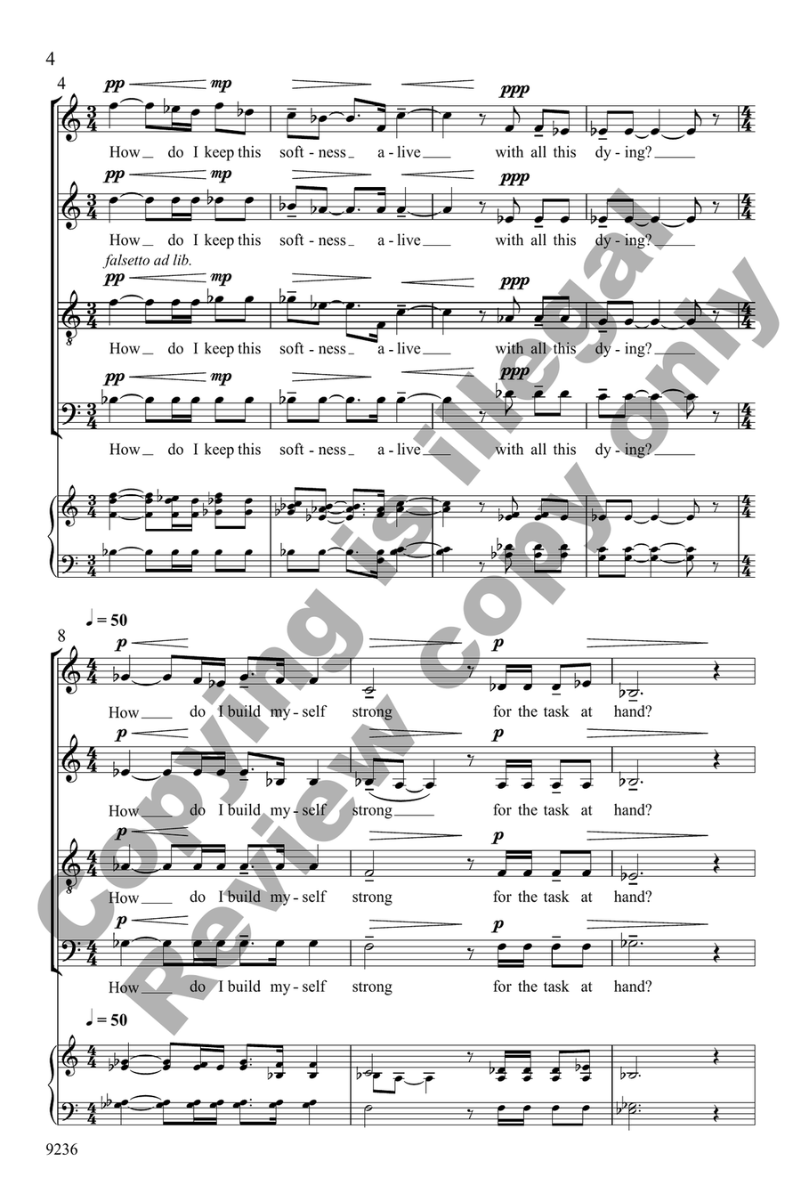 How Do I Keep on Feelin' in This Mean, Mean World? Divisi scores gallery preview page 4