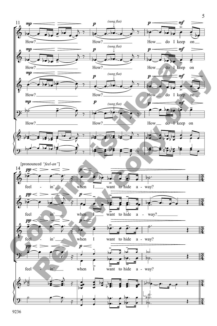 How Do I Keep on Feelin' in This Mean, Mean World? Divisi scores gallery preview page 5
