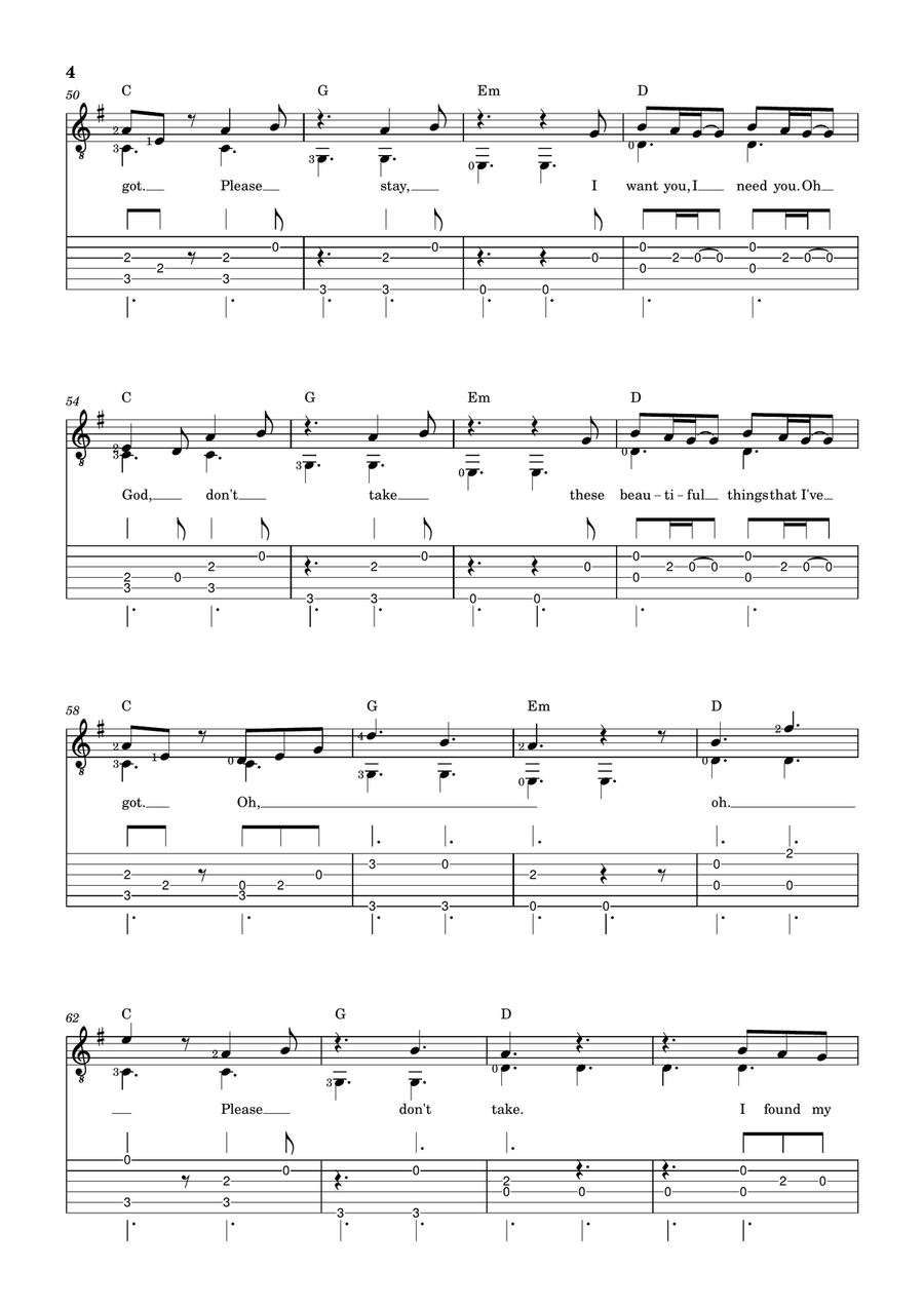 Beautiful Things Beautiful Things Acoustic Guitar scores gallery preview page 4
