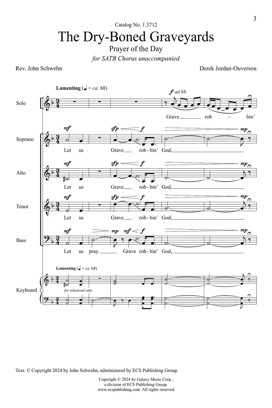 The Dry-Boned Graveyards The Dry-Boned Graveyards 4-Part scores gallery preview page 3