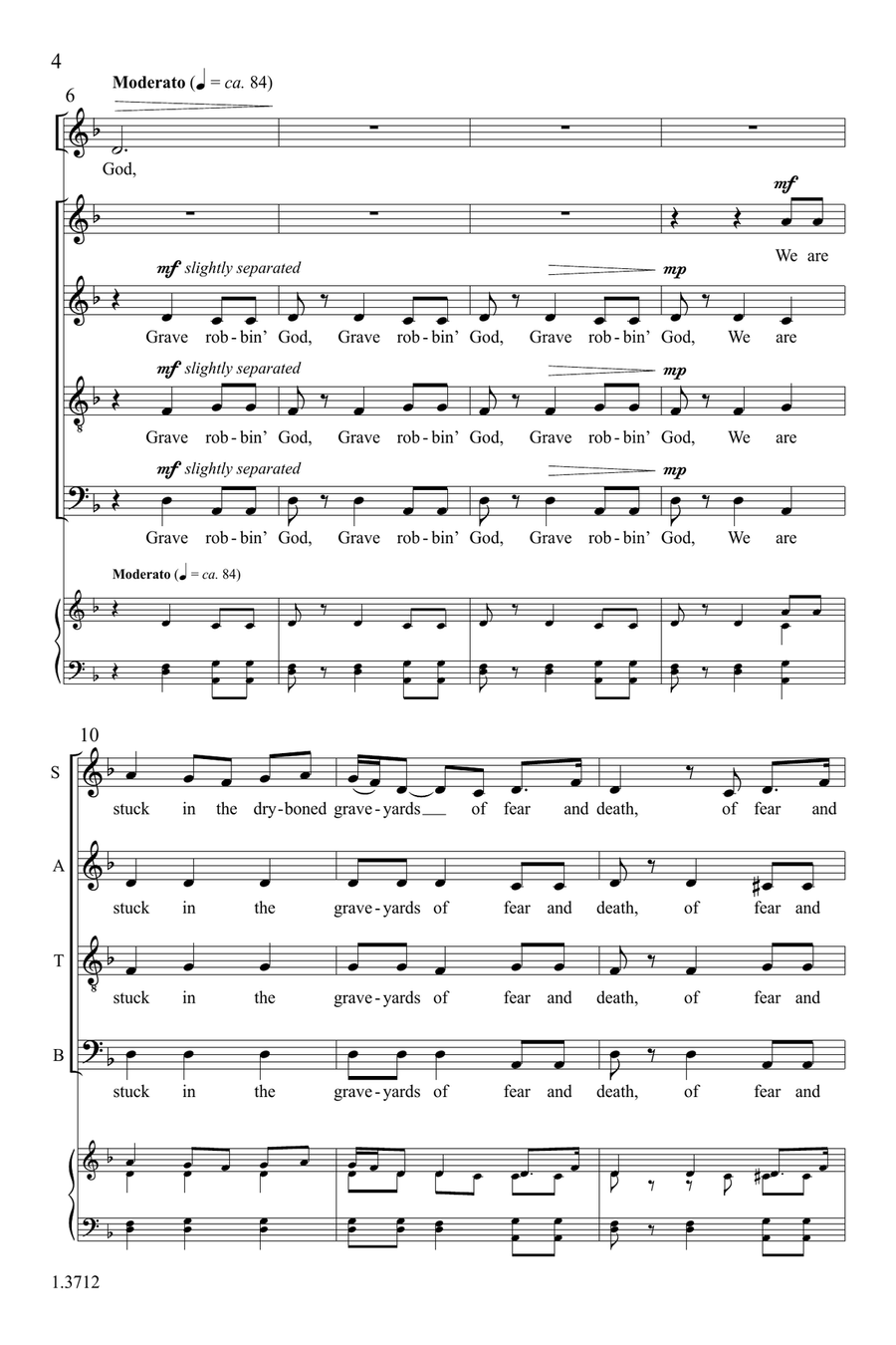 The Dry-Boned Graveyards The Dry-Boned Graveyards 4-Part scores gallery preview page 4