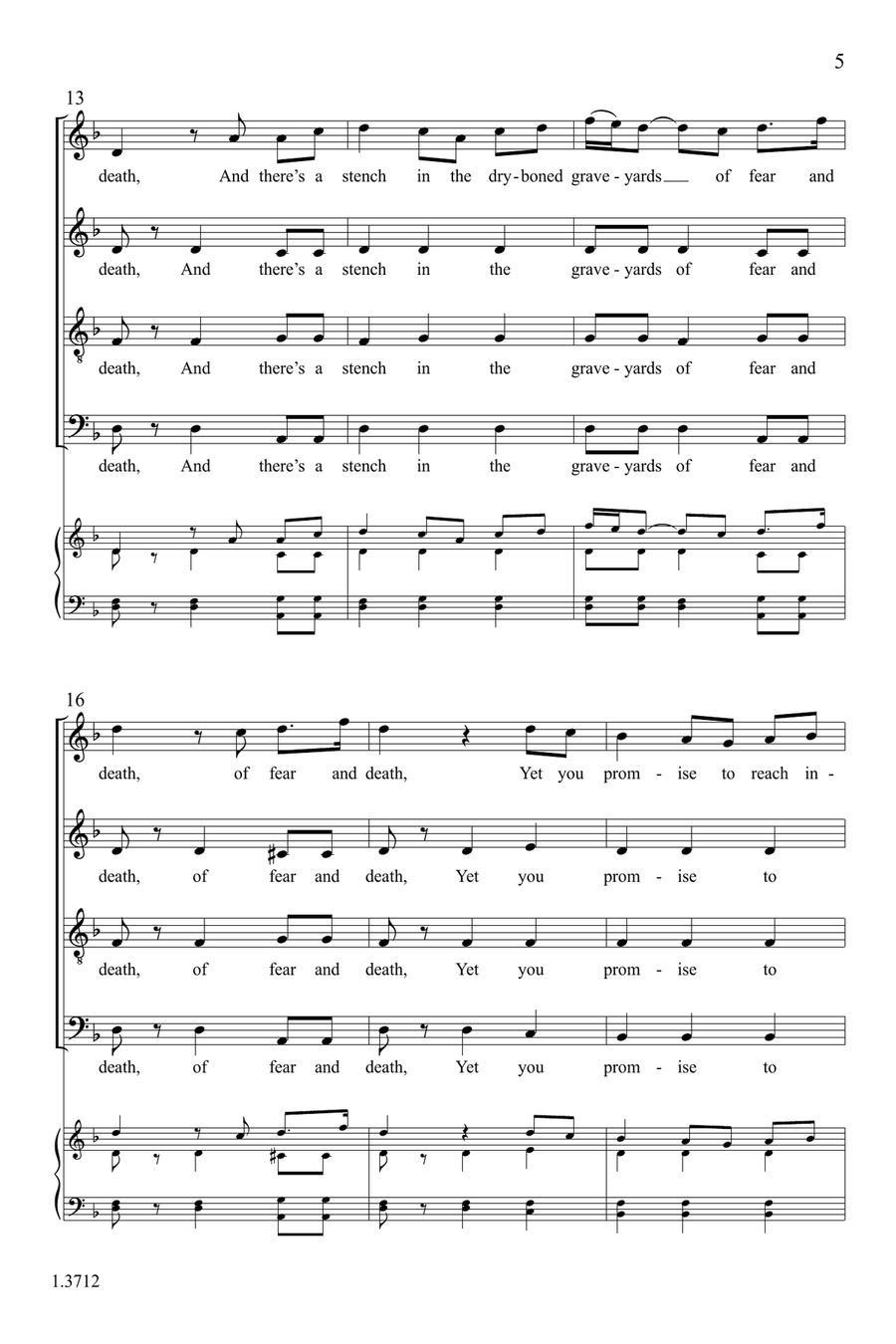 The Dry-Boned Graveyards The Dry-Boned Graveyards 4-Part scores gallery preview page 5