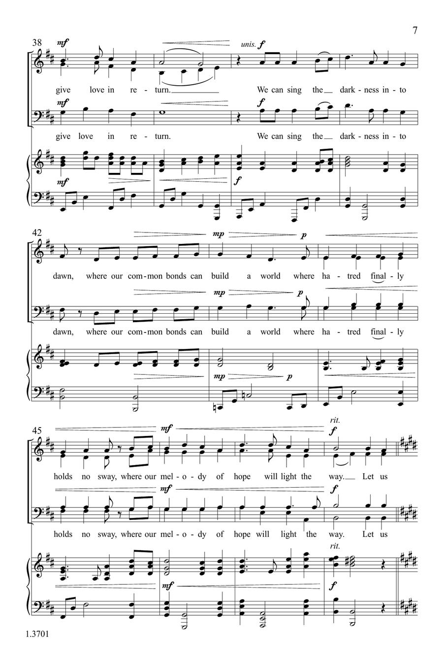 Let Us Sing One Another (Downloadable) 4-Part scores gallery preview page 7