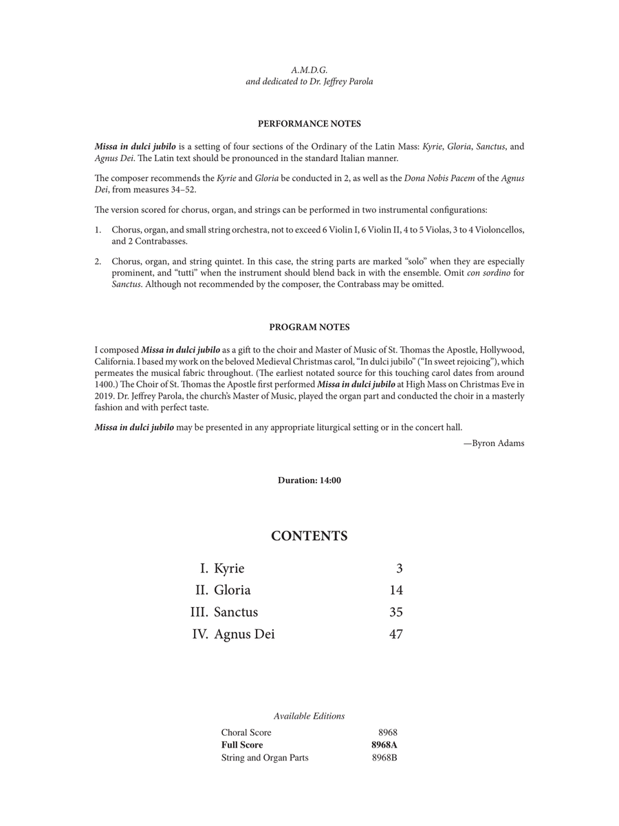 Missa in dulci jubilo Missa in dulci jubilo Choir scores gallery preview page 3