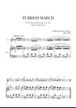 W. A. Mozart - Turkish March (Alla Turca) for Violin and Piano mini preview