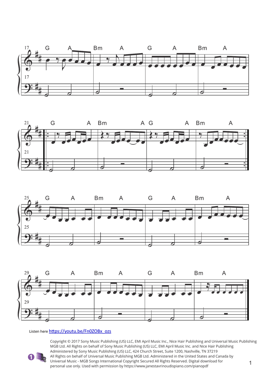 Something Just Like This Easy Piano scores gallery preview page 2