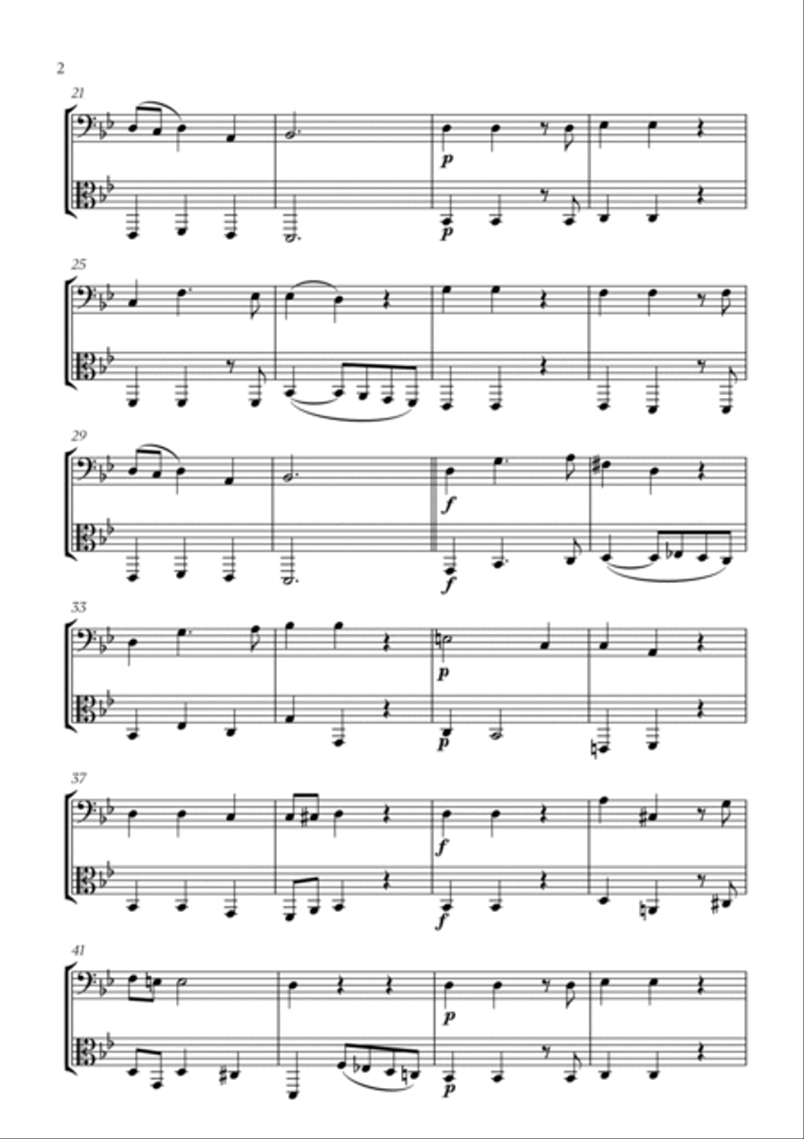 G. F. Haendel - Lascia ch'io pianga (for Cello and Viola) String Duet scores gallery preview page 2