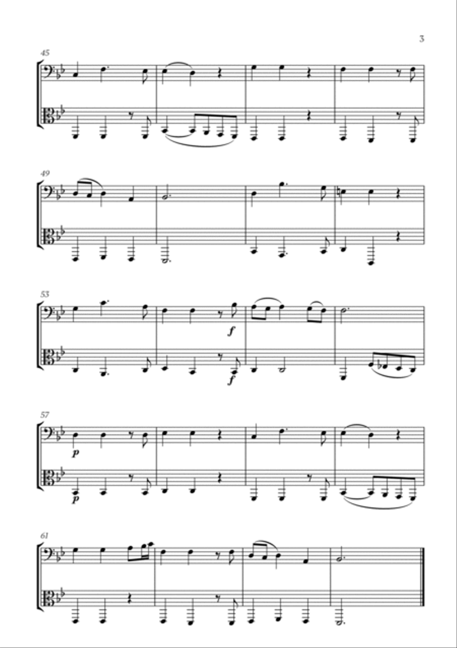 G. F. Haendel - Lascia ch'io pianga (for Cello and Viola) String Duet scores gallery preview page 3