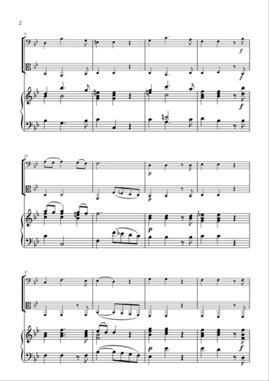 G. F. Haendel - Lascia ch'io pianga (for Cello and Viola) String Duet scores gallery preview page 2