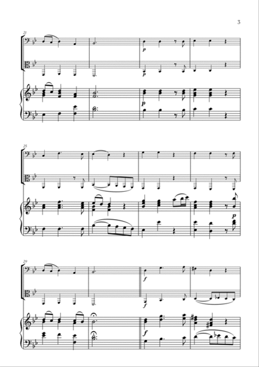 G. F. Haendel - Lascia ch'io pianga (for Cello and Viola) String Duet scores gallery preview page 3