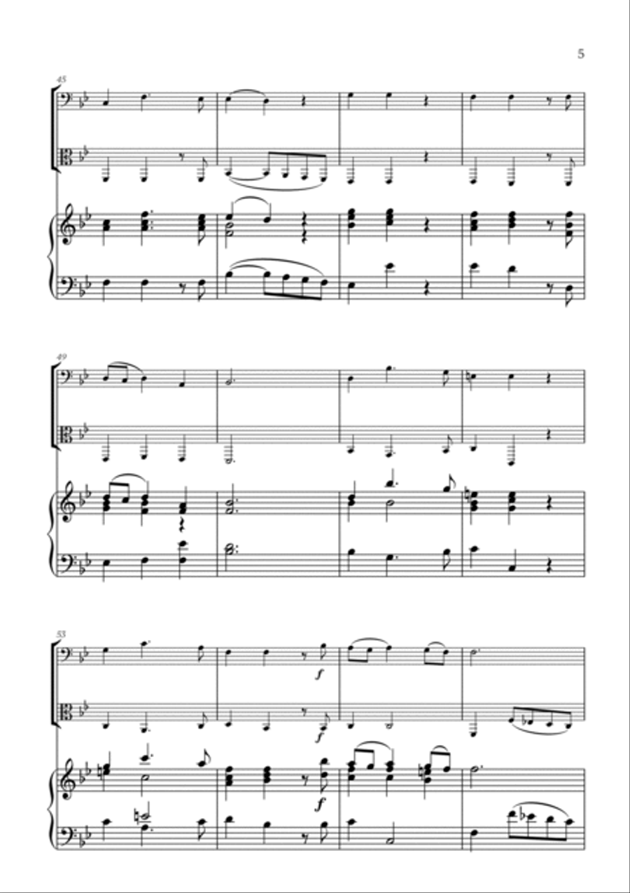 G. F. Haendel - Lascia ch'io pianga (for Cello and Viola) String Duet scores gallery preview page 5