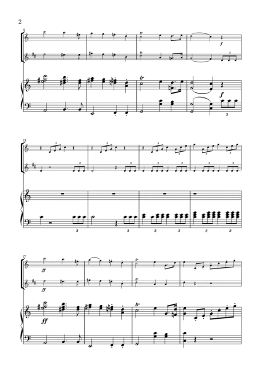 Felix Mendelssohn - Wedding March (C major) (for Violin and Soprano Saxophone) Soprano Saxophone scores gallery preview page 2