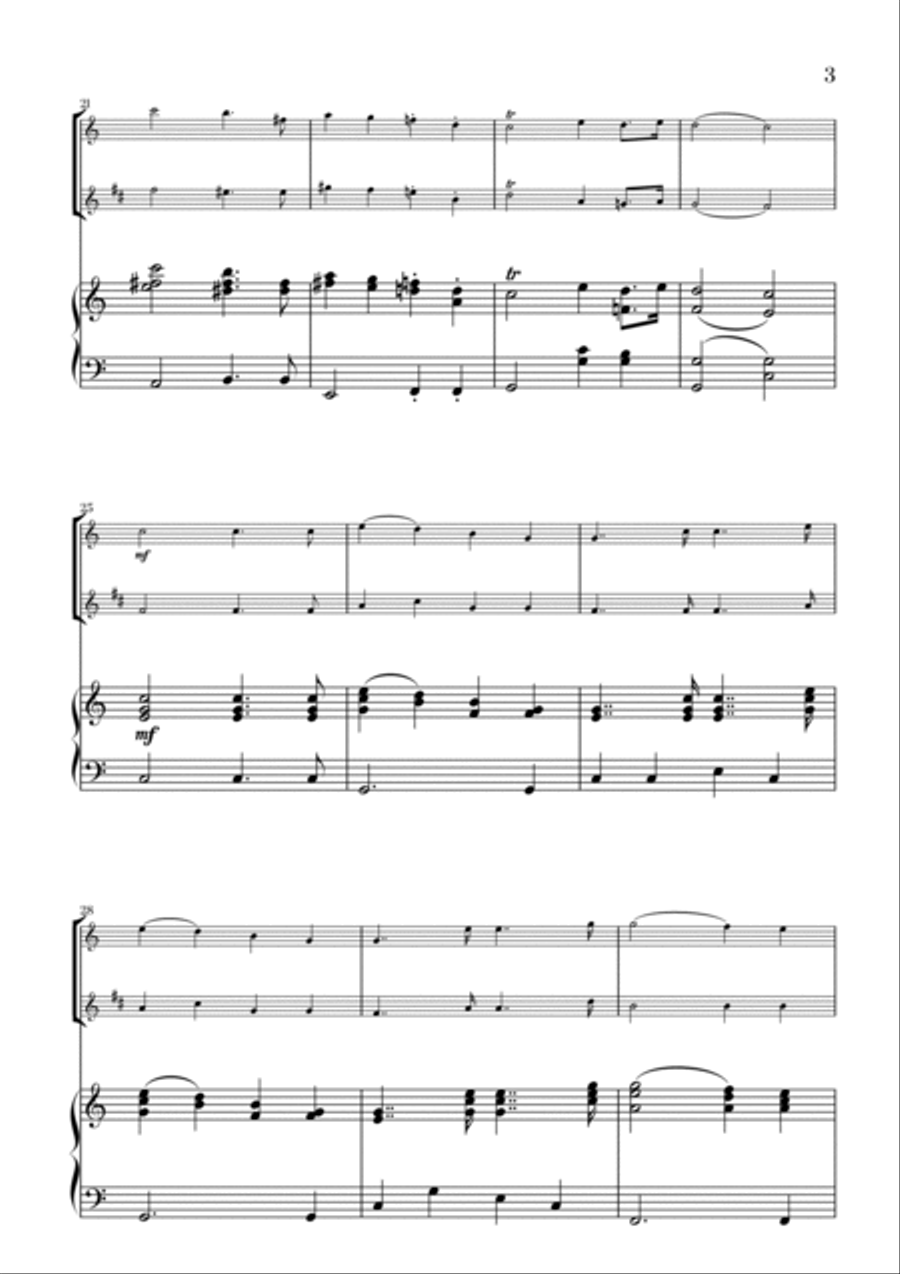 Felix Mendelssohn - Wedding March (C major) (for Violin and Soprano Saxophone) Soprano Saxophone scores gallery preview page 3