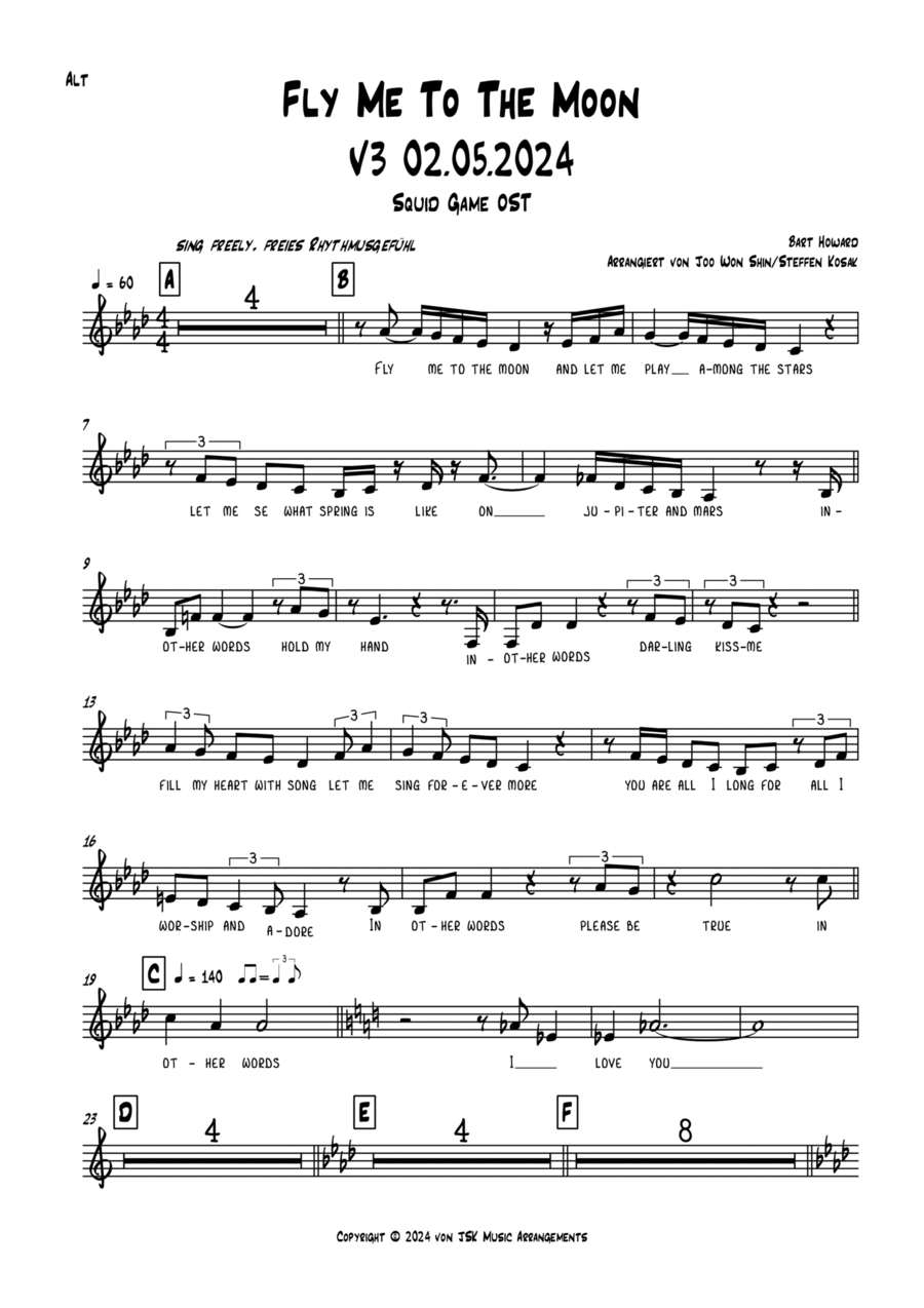 Fly Me to the Moon Jazz Ensemble scores gallery preview page 1