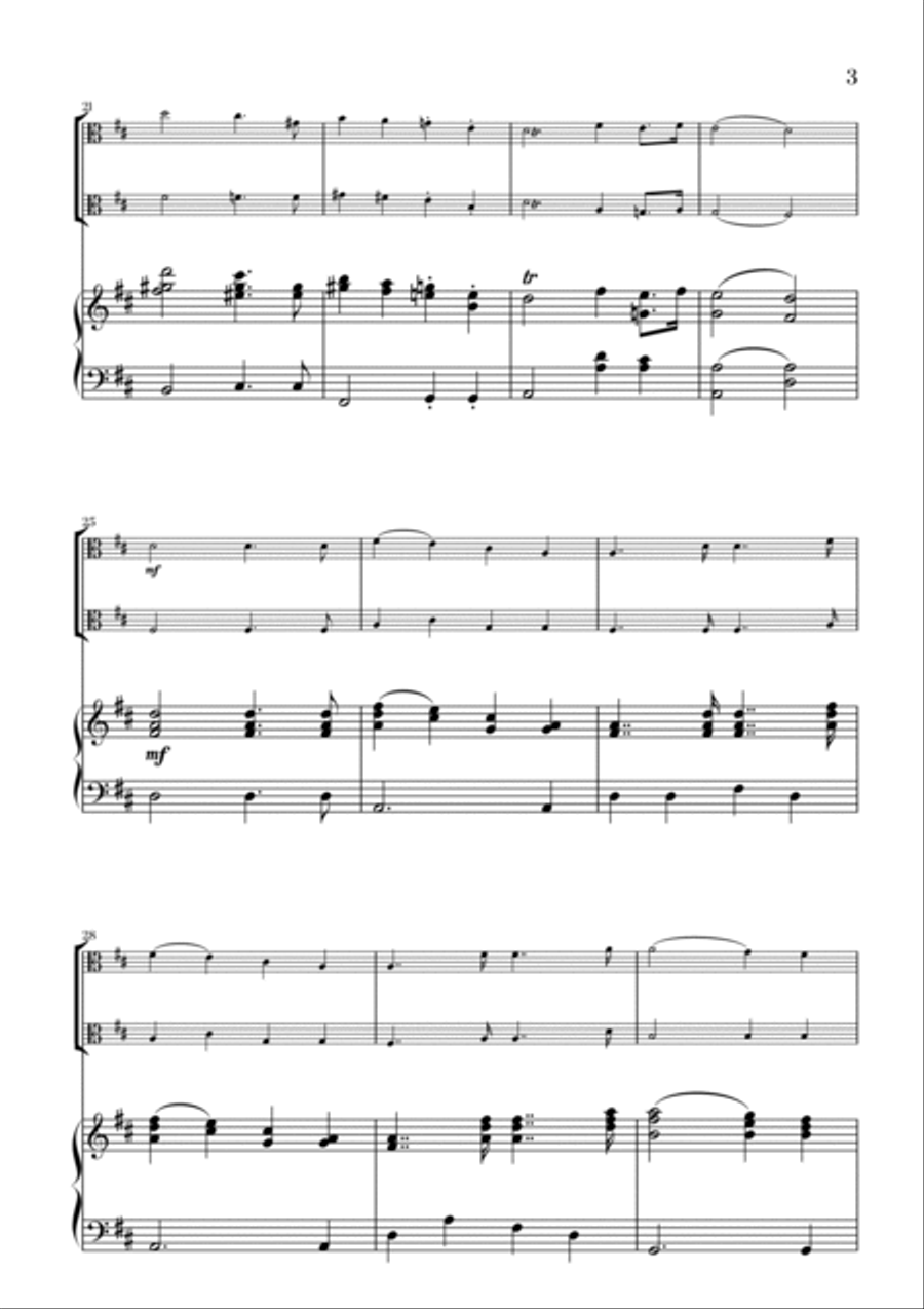 Felix Mendelssohn - Wedding March (D major) (for Viola Duet) String Duet scores gallery preview page 3