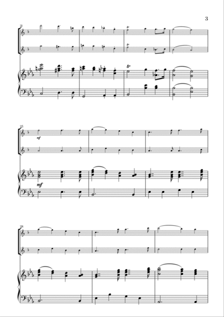 Felix Mendelssohn - Wedding March (E-flat major) (for Trumpet Duet) Trumpet Duet scores gallery preview page 3