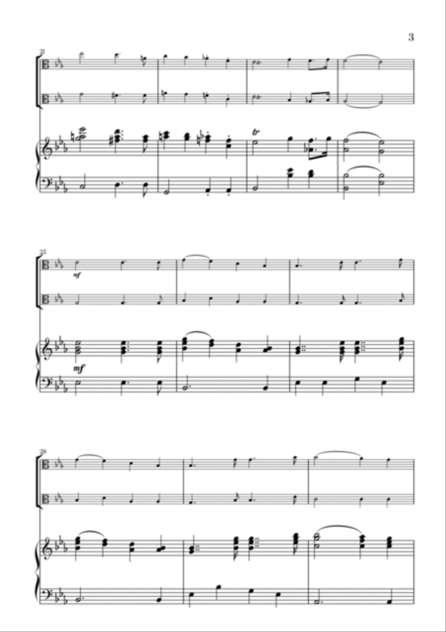 Felix Mendelssohn - Wedding March (E-flat major) (for Viola Duet) String Duet scores gallery preview page 3
