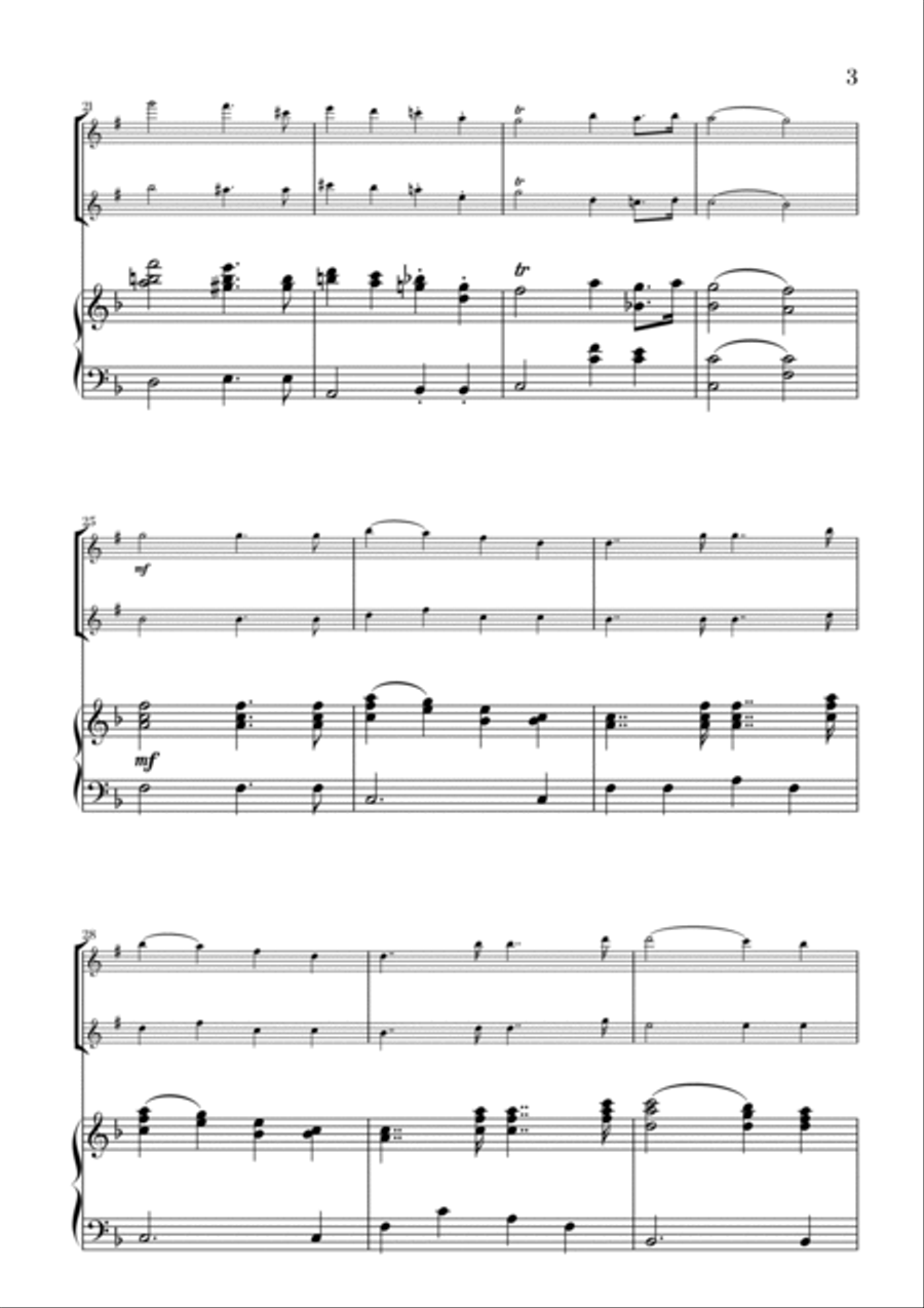 Felix Mendelssohn - Wedding March (F major) (for Trumpet and Soprano Saxophone) Soprano Saxophone scores gallery preview page 3