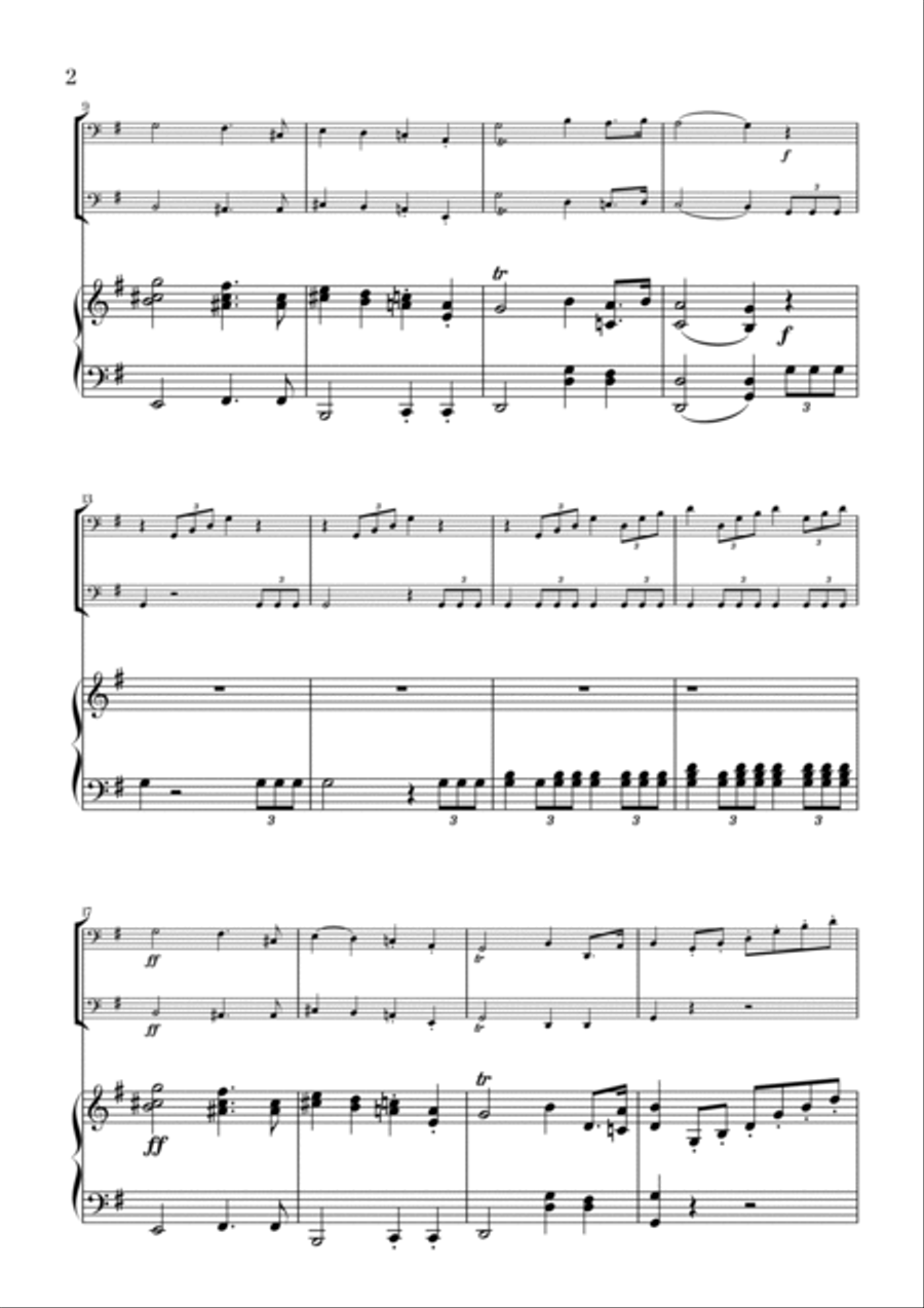 Felix Mendelssohn - Wedding March (G major) (for Trombone Duet) Trombone Duet scores gallery preview page 2