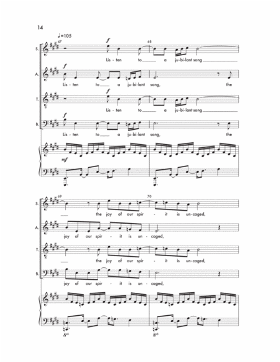 A Jubilant Song A Jubilant Song 4-Part scores gallery preview page 14