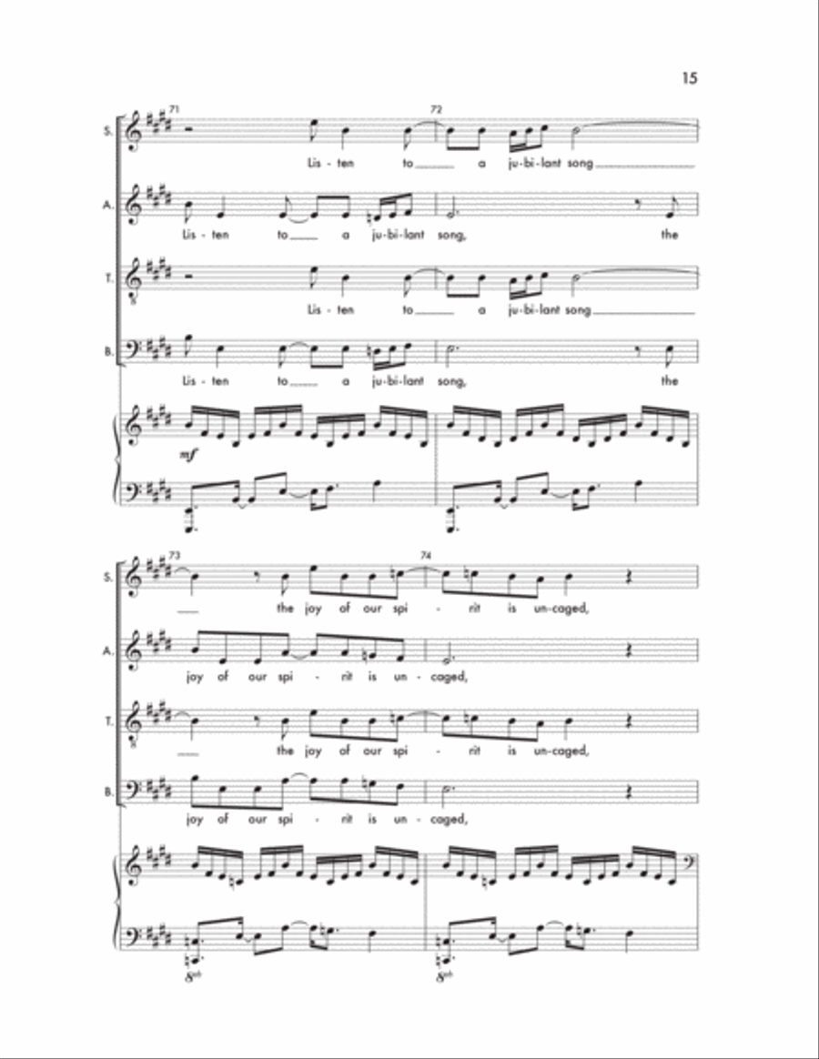 A Jubilant Song A Jubilant Song 4-Part scores gallery preview page 15