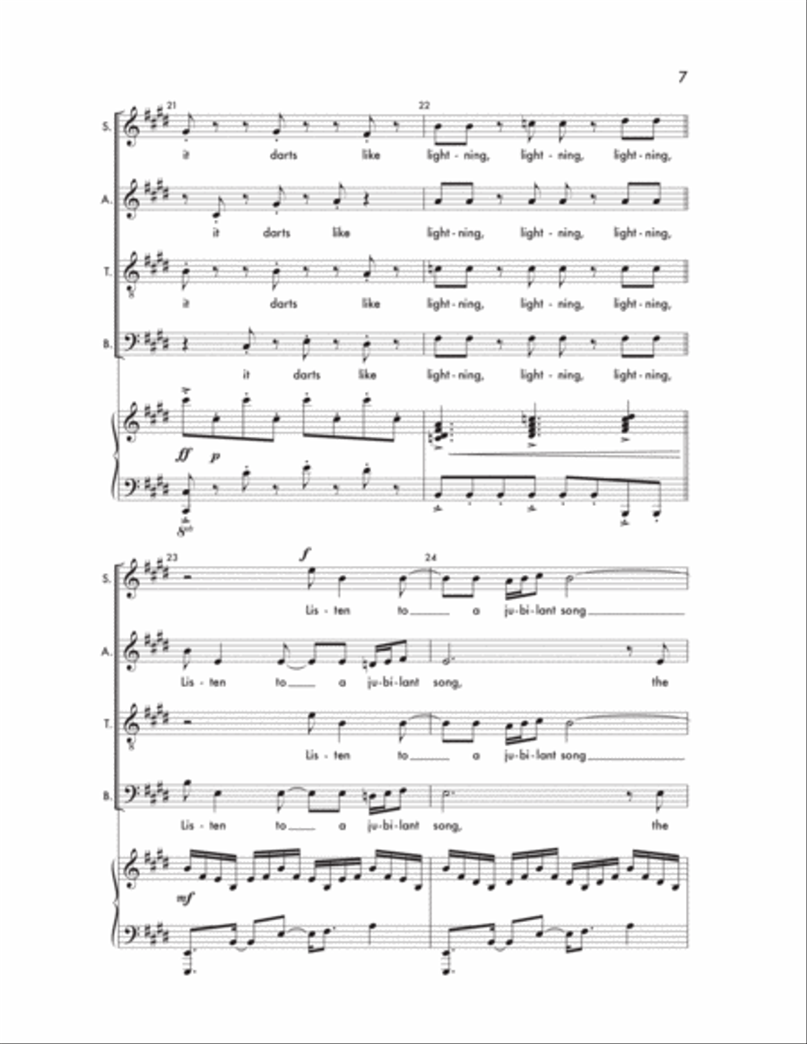A Jubilant Song A Jubilant Song 4-Part scores gallery preview page 7