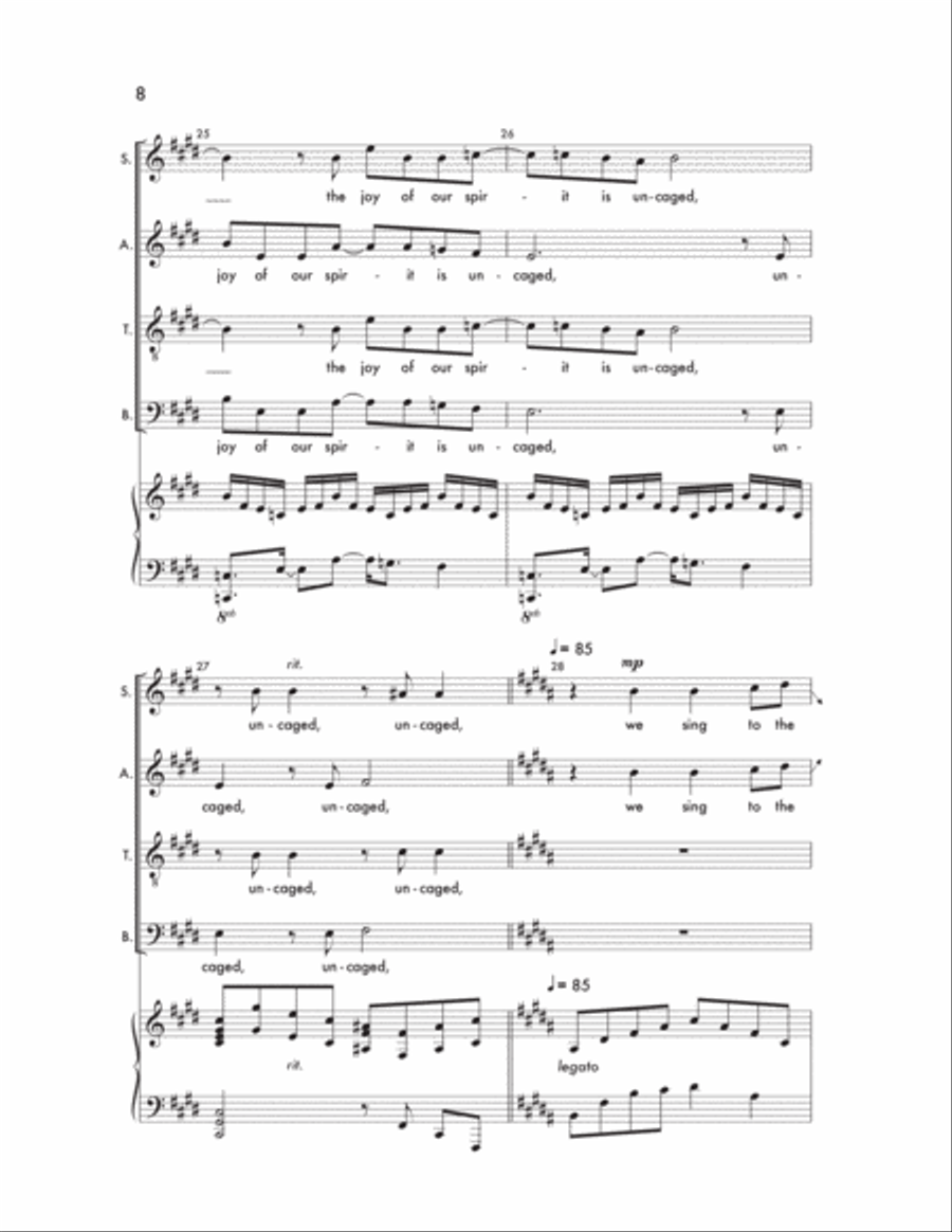 A Jubilant Song A Jubilant Song 4-Part scores gallery preview page 8