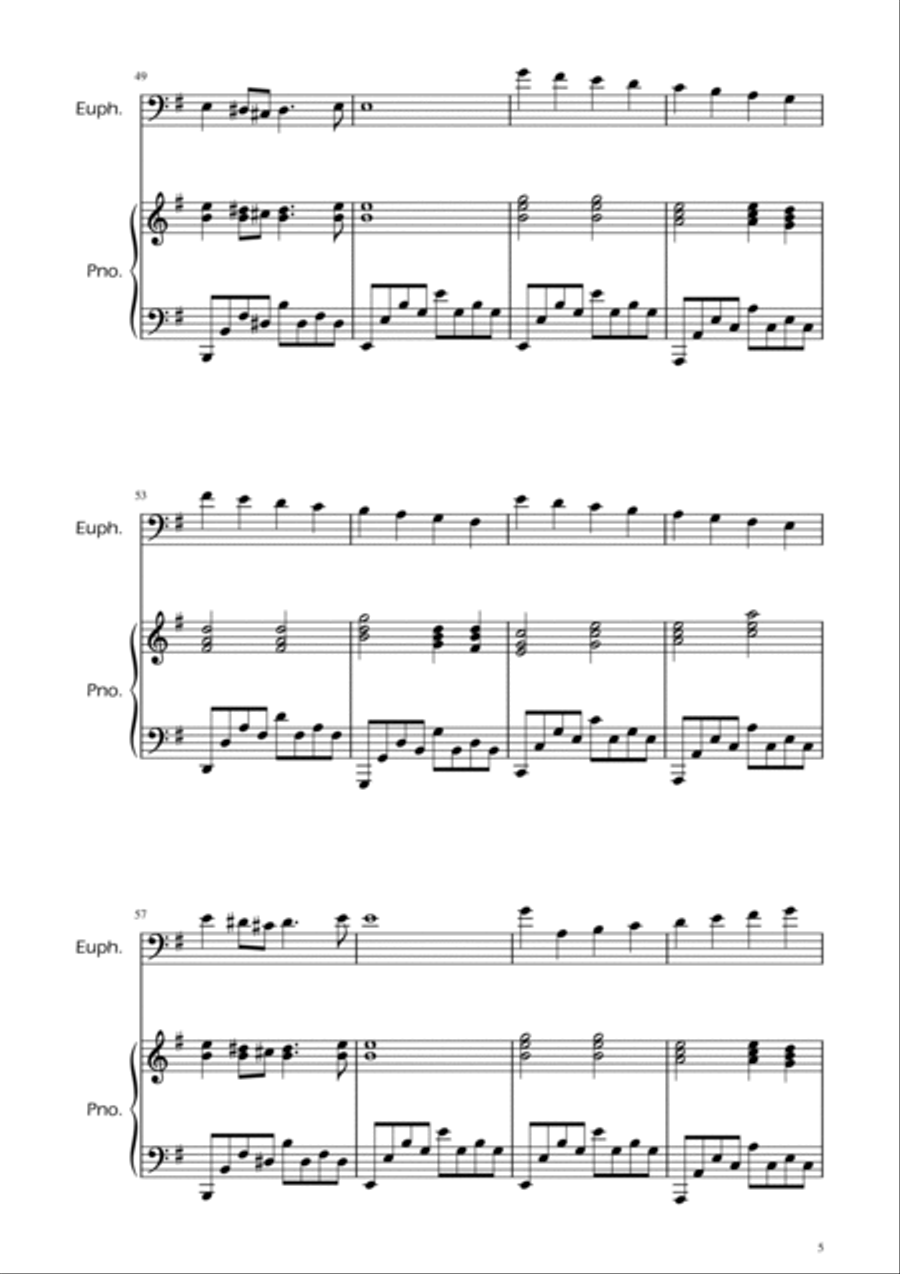 Passacaglia - Handel/Halvorsen - Easy Euphonium Solo w/ Piano Chamber Music scores gallery preview page 5
