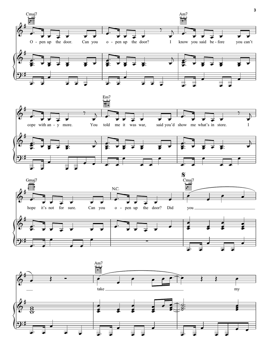 CHIHIRO CHIHIRO Piano, Vocal, Guitar scores gallery preview page 3