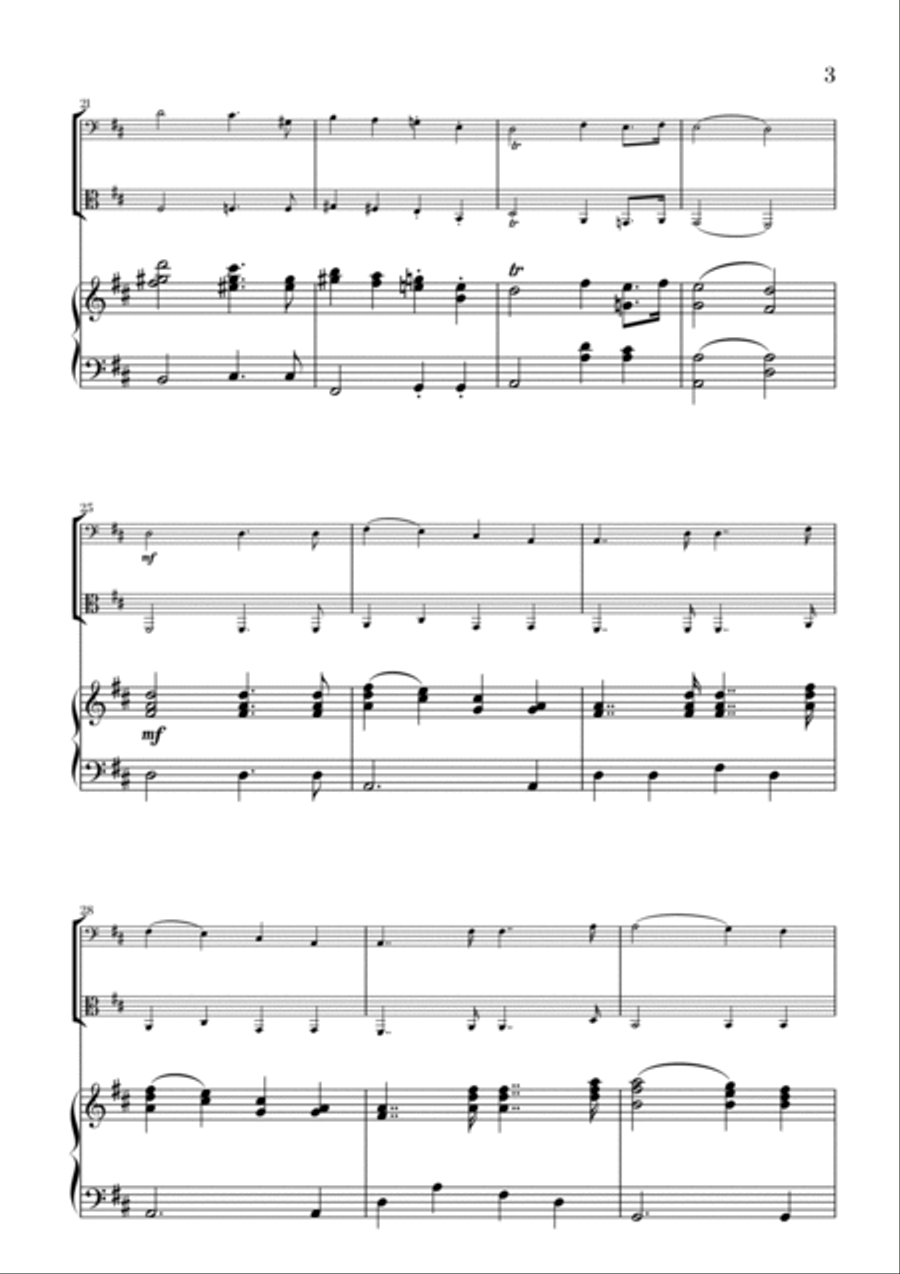 Felix Mendelssohn - Wedding March (D major) (for Cello and Viola) String Duet scores gallery preview page 3