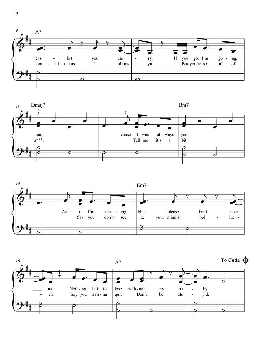 BIRDS OF A FEATHER BIRDS OF A FEATHER Easy Piano scores gallery preview page 2