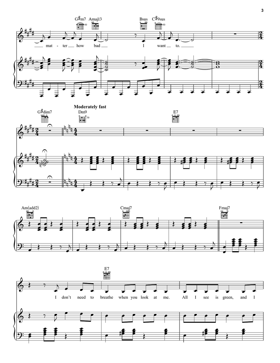 BITTERSUITE BITTERSUITE Piano, Vocal, Guitar scores gallery preview page 3