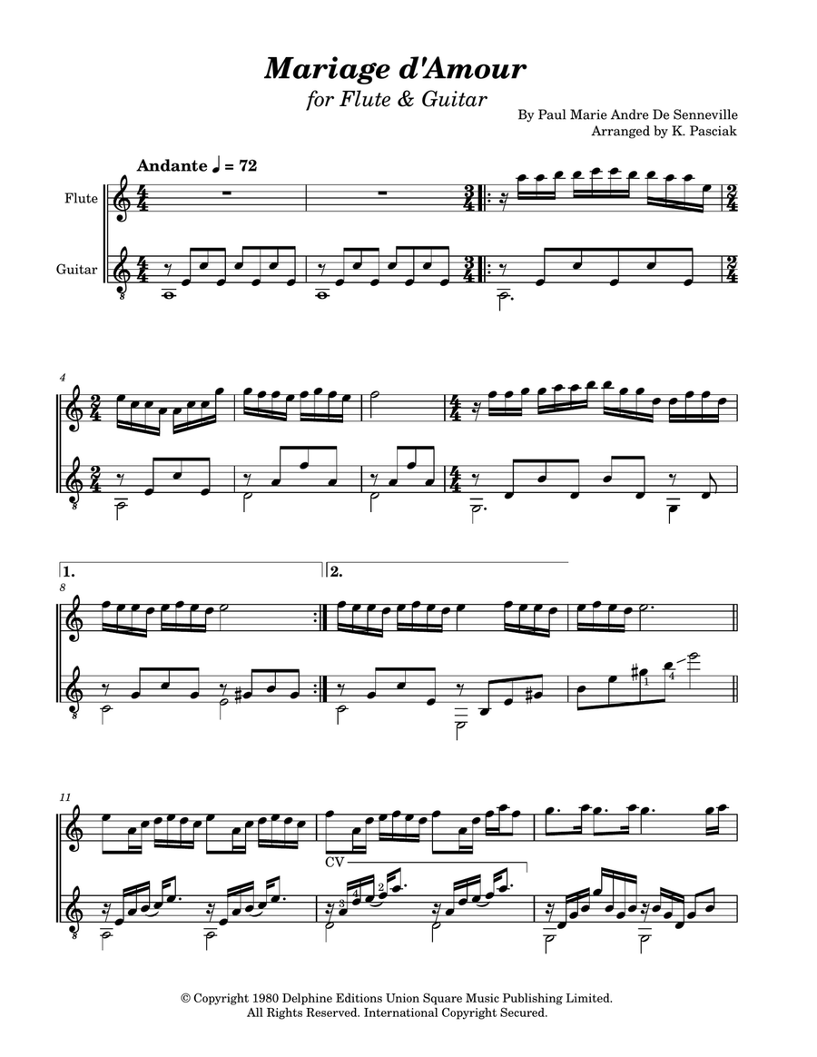 Mariage D'amour Flute scores gallery preview page 3